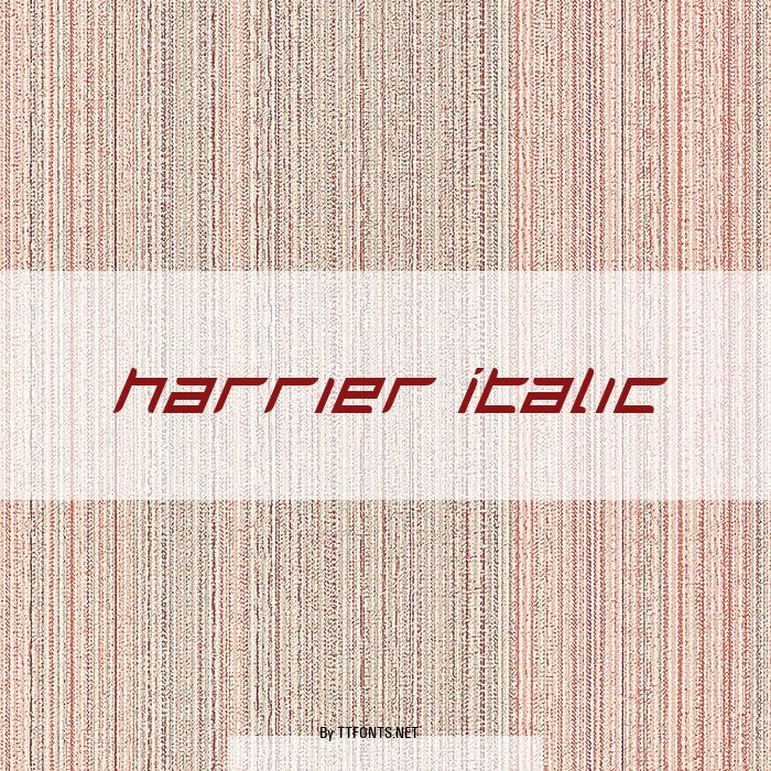 Harrier Italic example